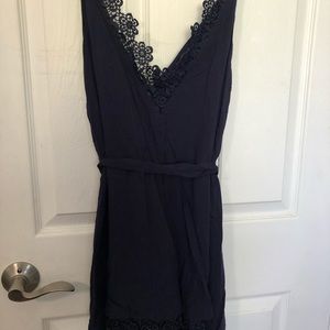 Woman’s navy blue romper